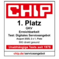 CHIP Siegel 1. Platz Sieger Erreichbarkeit - bei digitalen Services